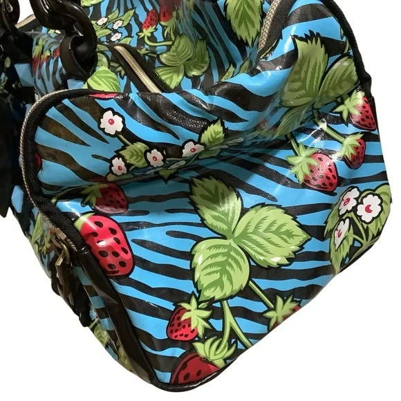 Betsey Johns Betseyville Strawberry Floral Handbag Vintage - Picture 4 of 11